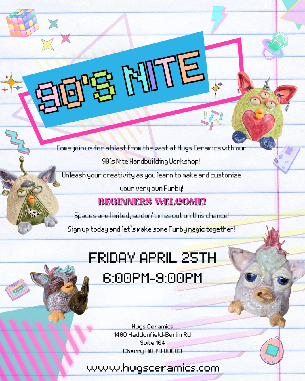 90's Nite Handbuilding - Furbys!